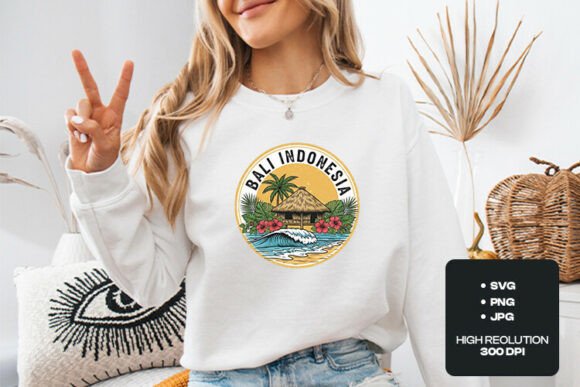 Bali Indonesia SVG PNG Design for T-Shirt Graphics