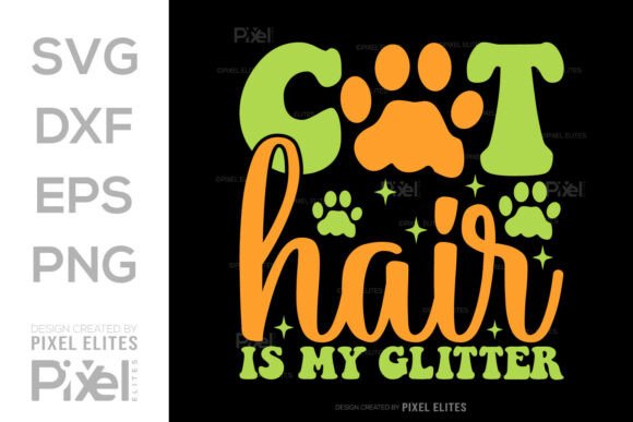 Cat Hair SVG: Graphics for T-Shirt Designs