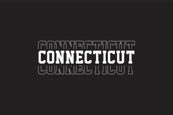 Connecticut Varsity Typography Design: Graphics for T-Shirt Designs