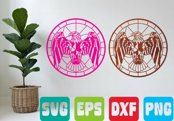 Geometric Eagle Mandala SVG for Graphics & T-Shirt Designs