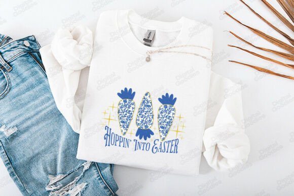 Hoppin into Easter Carrot Design: Graphics for T-Shirt Designs