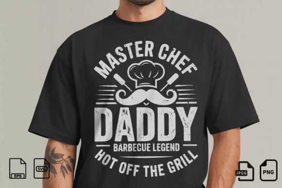 Master Chef Daddy BBQ Graphics for T-Shirt Designs