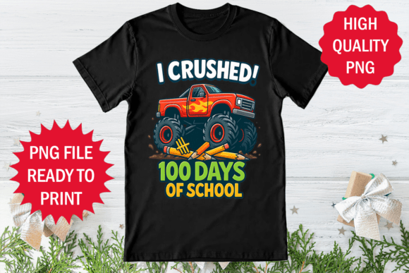 Review: I Crushed 100 Days of School Design PNG