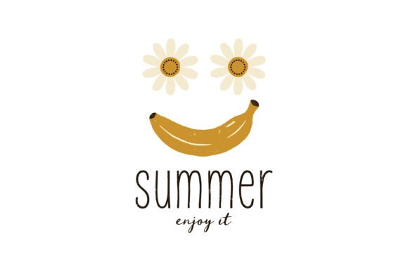 Summer Enjoy It Banana Cute Design: Graphics for T-Shirt Designs