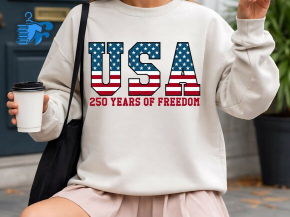 USA 250 Years of Freedom Graphics for T-Shirt Designs