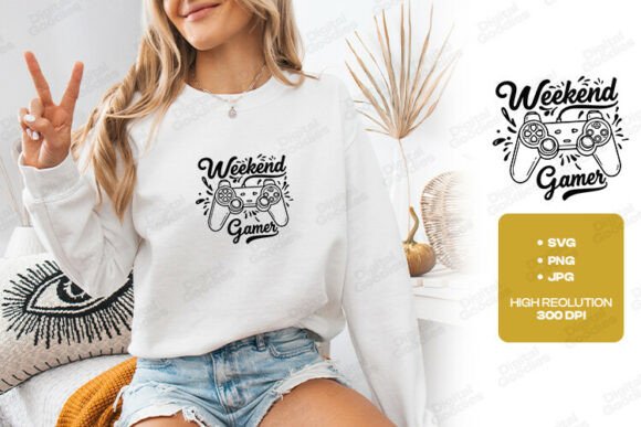 Weekend Gamer SVG: Graphics for T-Shirt Designs